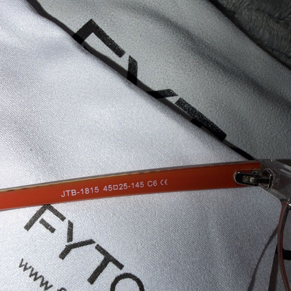 FYTOO Eyeglasses Frames Lysandra FT657431-02 Orange JTB-1815 45mm 25-145 New - Picture 4 of 4